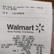 walmart receipt for walmart survey